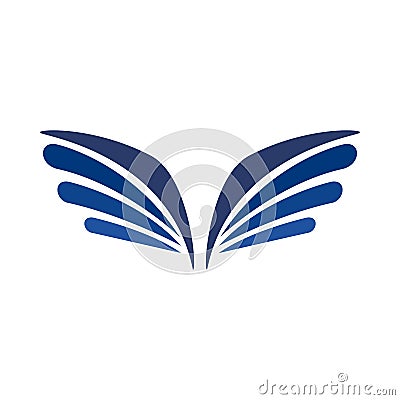 A pair of eagle wings icon, simple style Vector Illustration