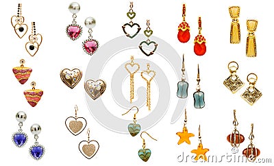 Pair of earrings Stock Photo