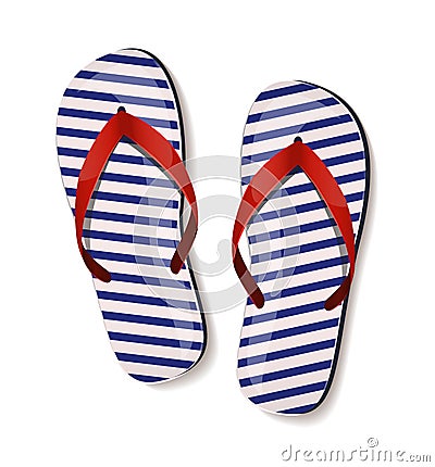 Pair of flip-flops. Vector illustration. Vector Illustration