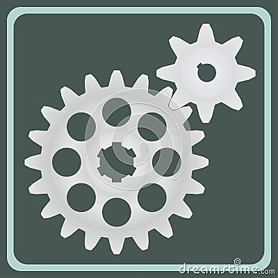 The pair of gears. Vector Illustration