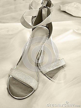 Pair of high heel shoes Stock Photo