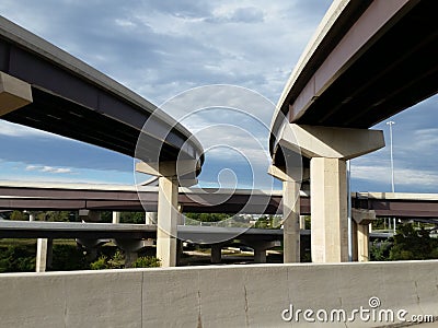 Pair of Highway Overpasses Stock Photo