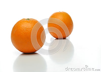 A pair of juicy oranges Stock Photo