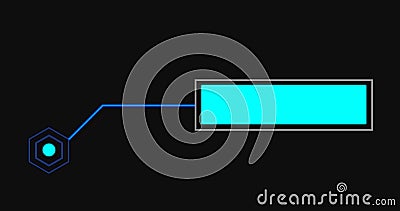 Pair of Modern lower third with empty copy space for writing custom messages. Stock Photo