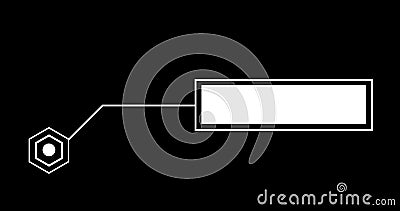 Pair of Modern lower third with empty copy space for writing custom messages. Stock Photo