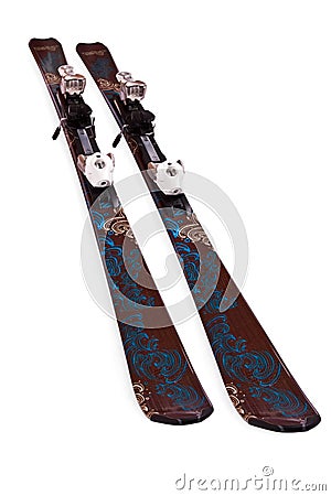 Pair of mountain skis Stock Photo