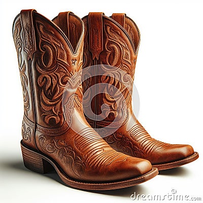 Pair of Cowboy Boots Stock Photo