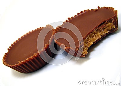 Pair of Peanut Butter Cups Stock Photo