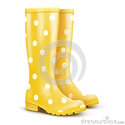 Pair of rain boots Cartoon Illustration