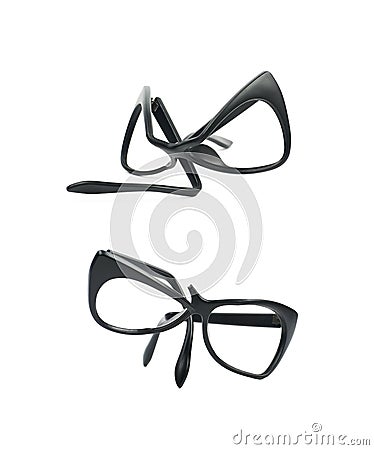 Pair of sight glasses isolated Stock Photo