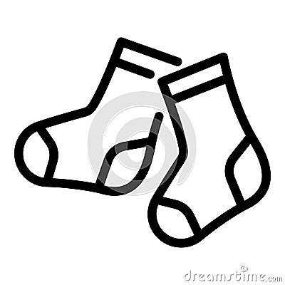 Pair of socks icon, outline style Vector Illustration