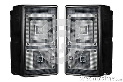 Pair of speakers Stock Photo