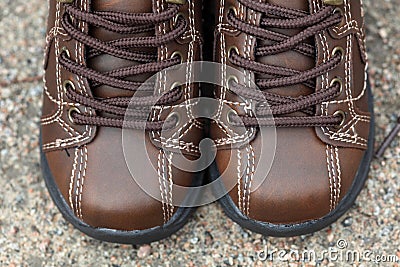 Pair of toddler boots Stock Photo