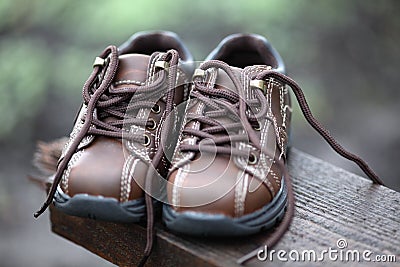 Pair of toddler boots Stock Photo