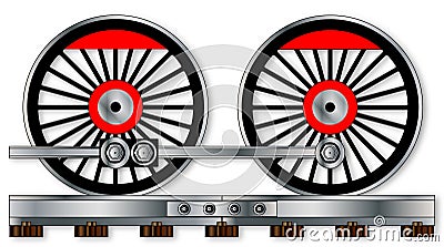 Pair Of Train Wheels Stock Photo