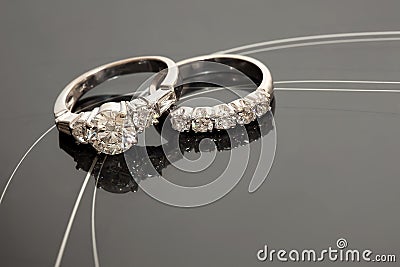 Pair Of Wedding Rings Stock Photo