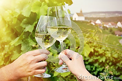 Pair of wineglasses Stock Photo