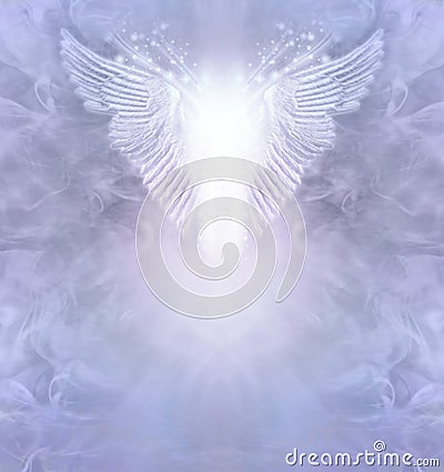 Beautiful Lilac Angel Healing Therapy Award Diploma Certificate Announcement Background Template Stock Photo