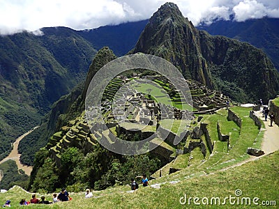 Paisaje arqueolÃ³gico de Machu Picchu Editorial Stock Photo