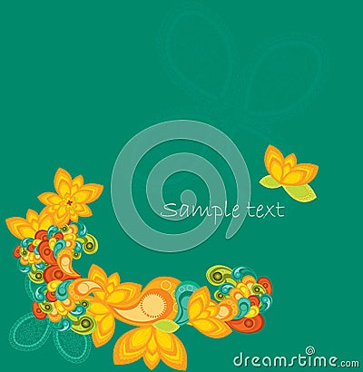 Paisley festive frame Vector Illustration