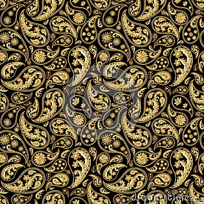 Traditional paisley seamless pattern Stock Photo