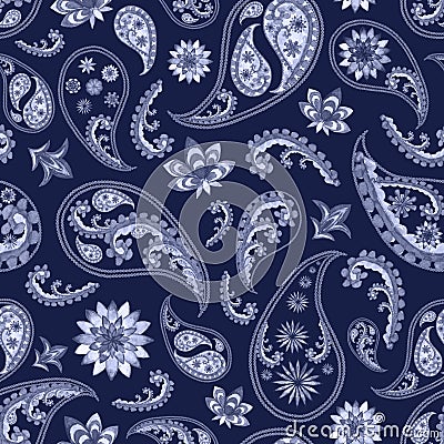 Paisley oriental floral seamless pattern Stock Photo