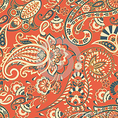 Paisley Ornate damask background. Vector vintage pattern. Stock Photo