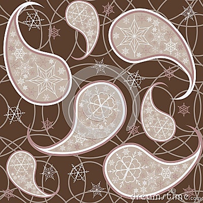 Paisley repeated background for wallpapers, banners and covers Vector Illustration