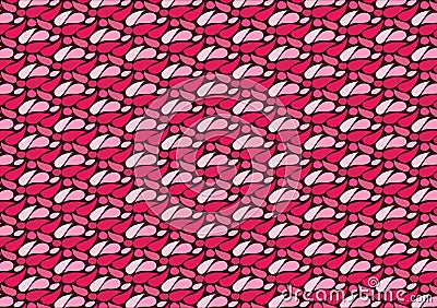 Paisley shaped pattern in different pink shade colors Stock Photo