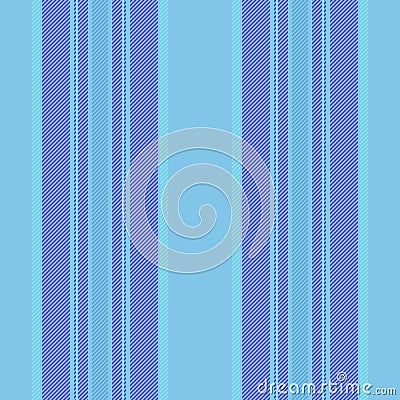 Paisley vertical lines fabric, sixties textile seamless background. Fashioned vector texture pattern stripe in cyan and indigo Vector Illustration
