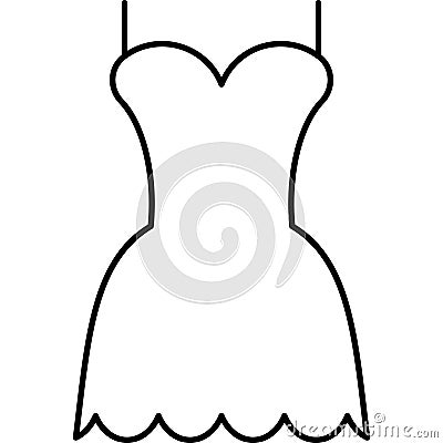 Pajama, Clothing line icon. Dress, vector illustrations Cartoon Illustration