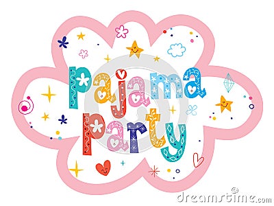 Pajama party Vector Illustration