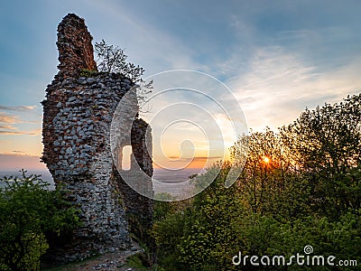 Old ruins are going to sleep Stock Photo