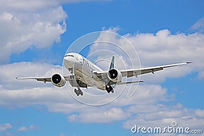 Pakistan International Airlines Boeing 777-200LR Front View Editorial Stock Photo