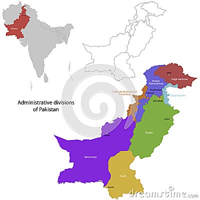 Pakistan map Stock Photo