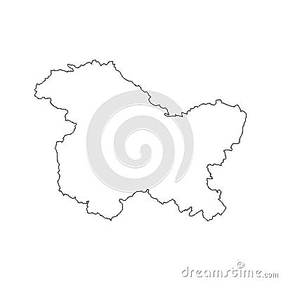 Pakistan map in outline Vector Illustration