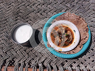 Pakistani village food in home, food product Stock Photo