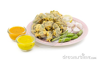 Pakora or Bhajiya Stock Photo