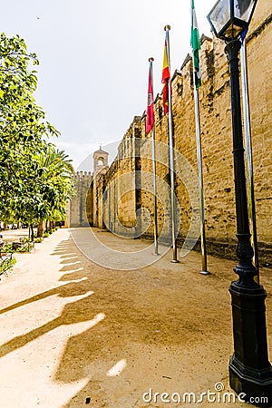 The palace of the Alcazar of the Christian Monarchs, Alcazar de Stock Photo