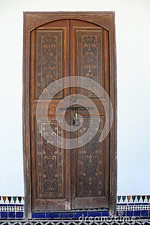 Bahia palace - ornamental door Editorial Stock Photo