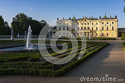 Palace in Bialystok , the historic residence of Polish magnate. Editorial Stock Photo