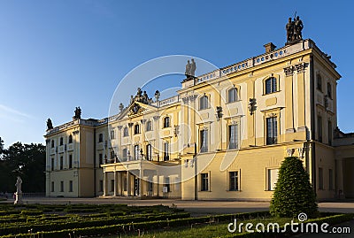 Palace in Bialystok , the historic residence of Polish magnate. Editorial Stock Photo