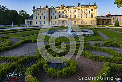 Palace in Bialystok , the historic residence of Polish magnate. Editorial Stock Photo