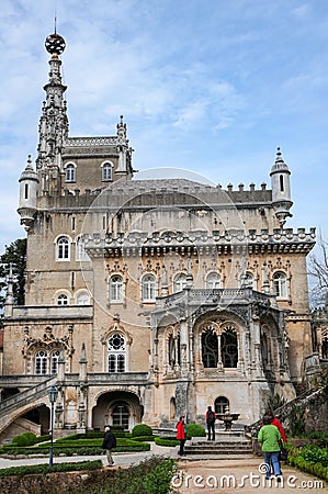 Palace of Bussaco or Bucaco in Portugal Editorial Stock Photo