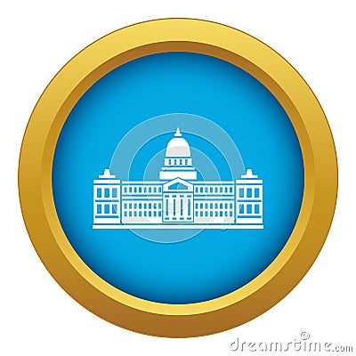 Palace of Congress , Argentina icon blue vector isolated Vector Illustration