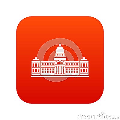 Palace of Congress , Argentina icon digital red Vector Illustration