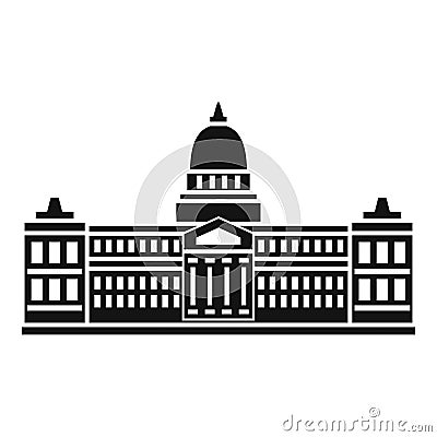 Palace of Congress , Argentina icon, simple style Vector Illustration