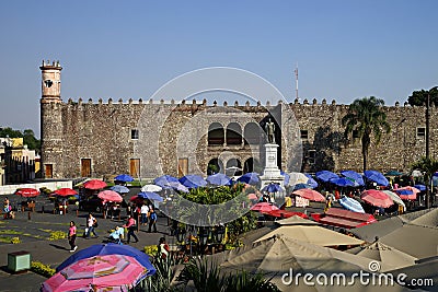 Palace of Cortes, Cuernavaca, Mexico Editorial Stock Photo