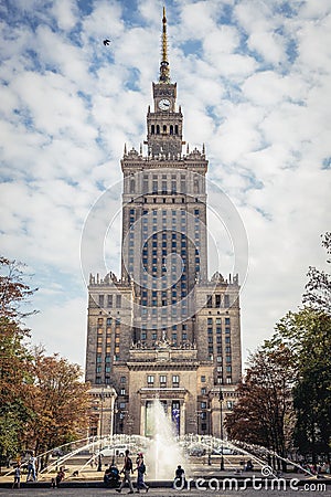 Palace of Culture and Science Editorial Stock Photo