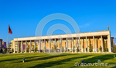 The Palace of Culture in Tirana Stock Photo